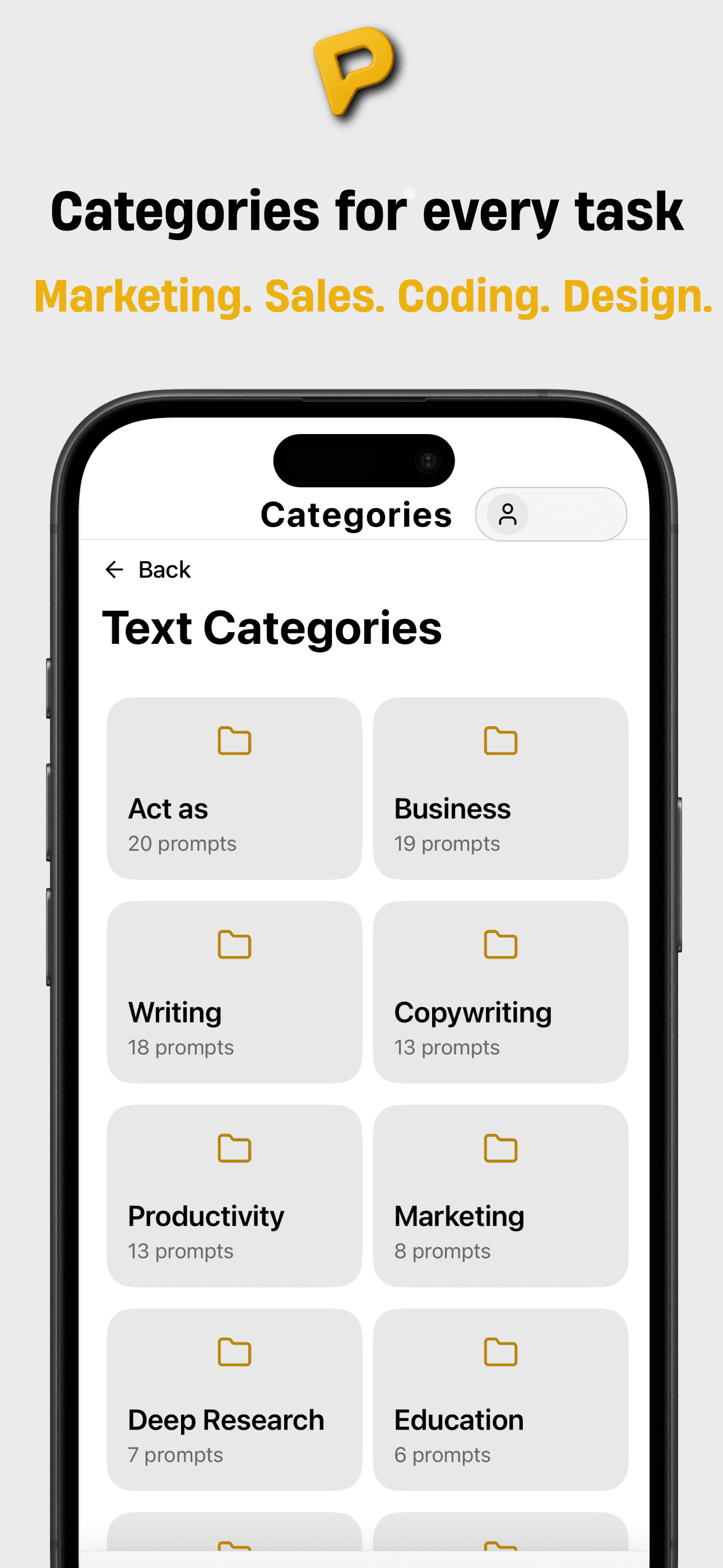 Promptit app interface - Screen 4